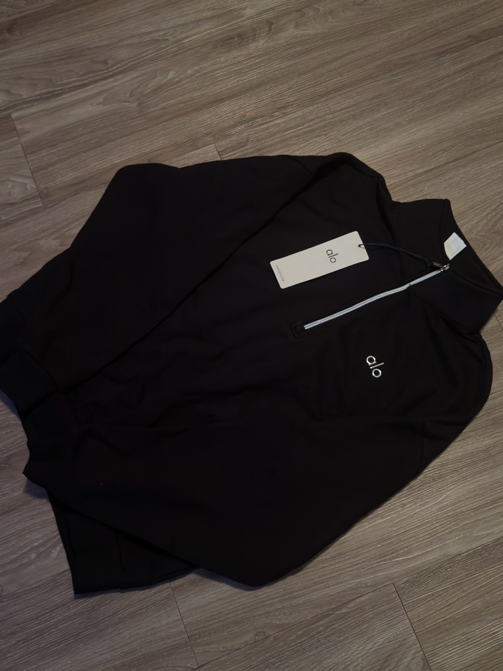 ALO Yoga Men’s Black 1/4 zip pull over